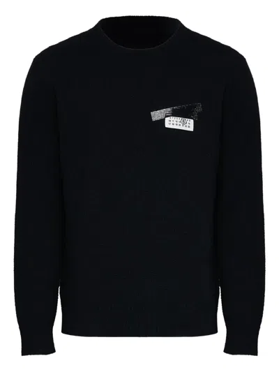 Mm6 Maison Margiela Black Sweaters