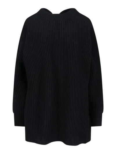 Mm6 Maison Margiela Wool Blend Sweater Dress In Black