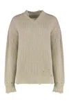 Mm6 Maison Margiela Wool Blend Sweater In Neutral