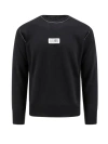 Mm6 Maison Margiela Wool Blend Sweater With Numeric Signature Label In Black