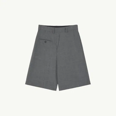 Mm6 Maison Margiela Wool-blend Tailored Shorts In Gray