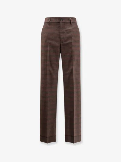 MM6 MAISON MARGIELA WOOL BLEND TROUSERS WITH RAW-CUT EDGES