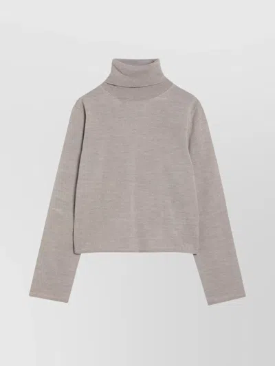 MM6 MAISON MARGIELA WOOL BLEND TURTLENECK SWEATER WITH ELBOW PATCHES