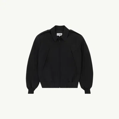 Mm6 Maison Margiela Wool Bomber Jacket In Black