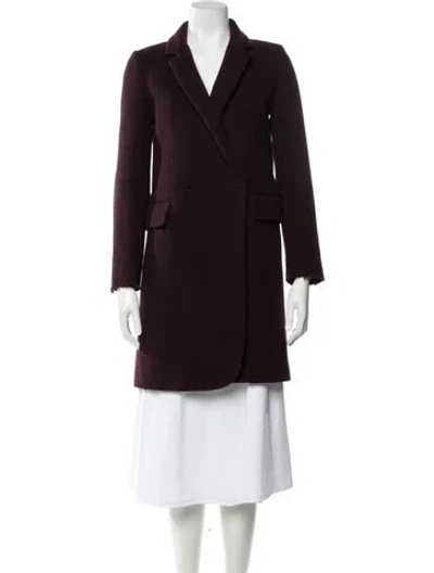 Pre-owned Mm6 Maison Margiela Wool Coat In Burgundy