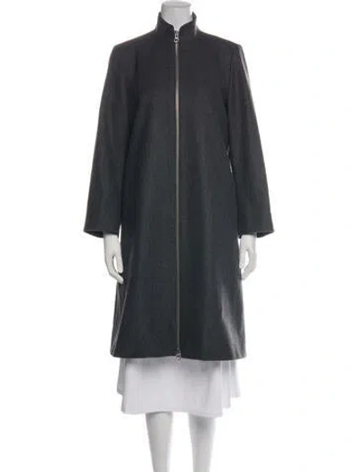 Pre-owned Mm6 Maison Margiela Wool Coat In Grey