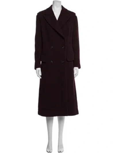 Pre-owned Mm6 Maison Margiela Wool Coat W/ Tags In Burgundy
