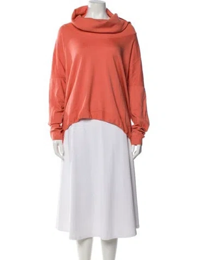 Pre-owned Mm6 Maison Margiela Wool Cowl Neck Sweater In Orange