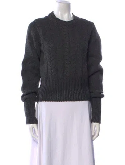 Pre-owned Mm6 Maison Margiela Wool Crew Neck Sweater In Gray
