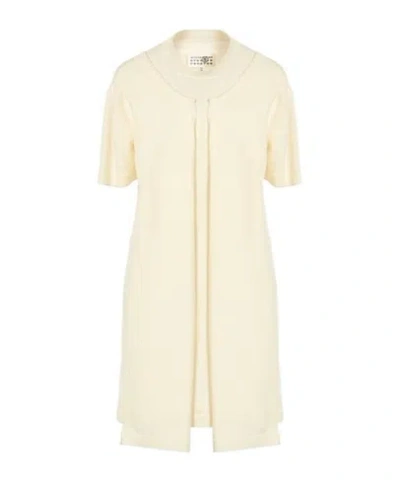 Mm6 Maison Margiela Wool Dress In White