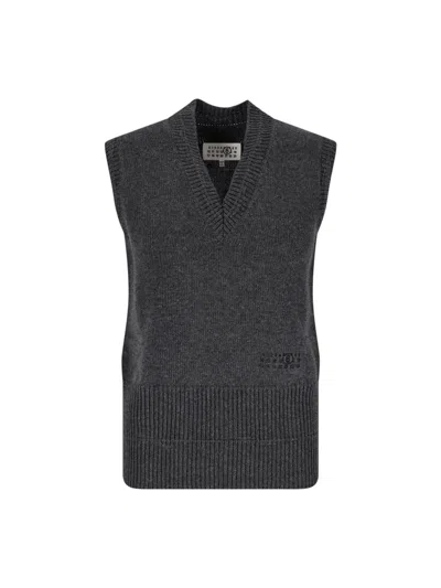 Mm6 Maison Margiela Wool Gilet In Gray