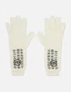 Mm6 Maison Margiela Numbers-motif Knitted Gloves In Neutral