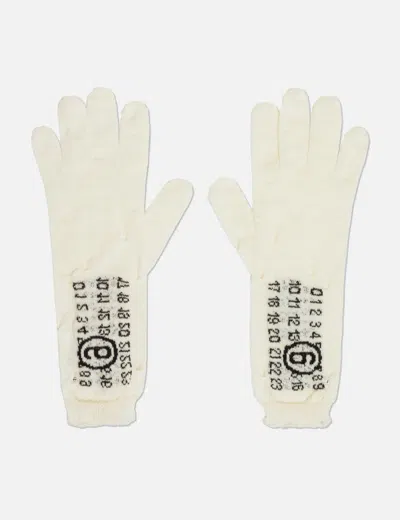 Mm6 Maison Margiela Wool Gloves In Neutral