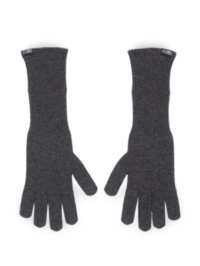 Mm6 Maison Margiela Wool Gloves In Gray