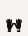 Mm6 Maison Margiela Knitted Gloves With Numerical Logo In Black