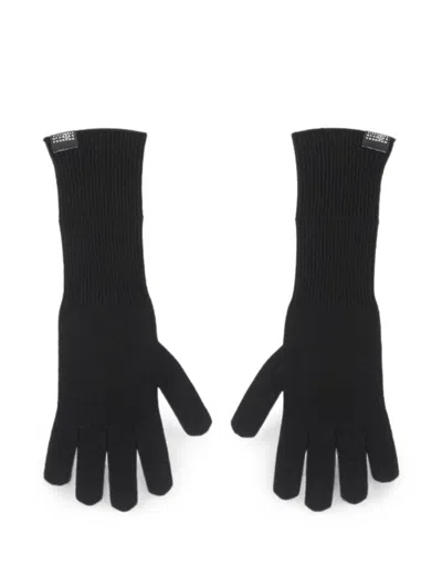 Mm6 Maison Margiela Wool Gloves In Black