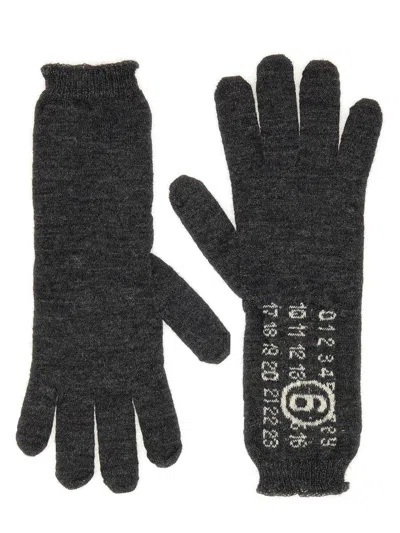 Mm6 Maison Margiela Wool Gloves. In Black