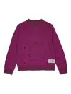 Mm6 Maison Margiela Pullover In Lana A Coste Con Rotture
