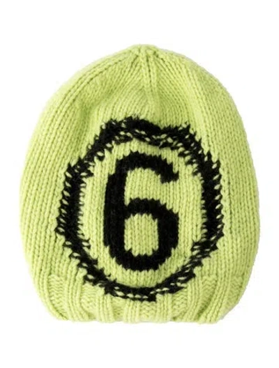Pre-owned Mm6 Maison Margiela Wool Knit Beanie Hat In Green