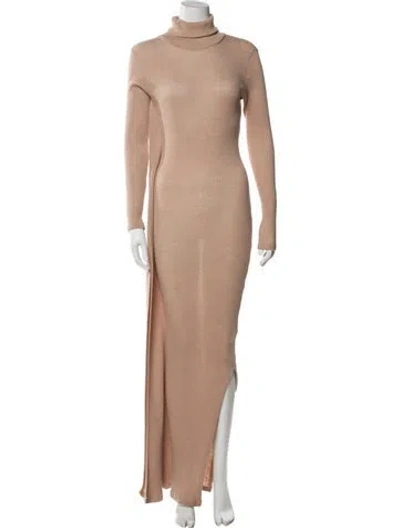 Pre-owned Mm6 Maison Margiela Wool Long Dress In Neutral