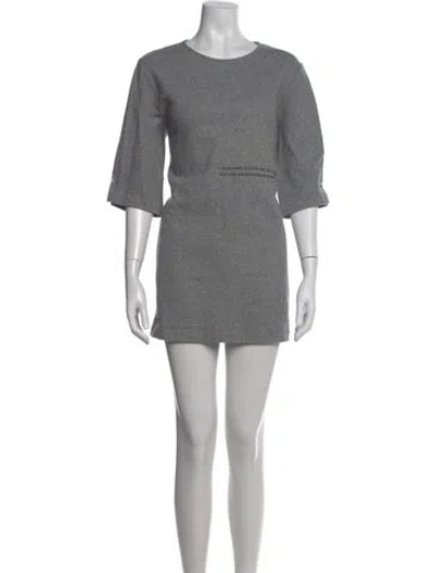 Pre-owned Mm6 Maison Margiela Wool Mini Dress W/ Tags In Gray