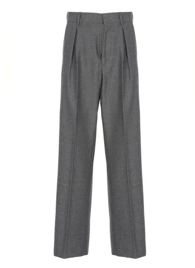 MM6 MAISON MARGIELA WOOL PALAZZO PANTS WITH HIGH WAIST AND TAILORED FIT