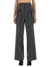 Mm6 Maison Margiela Mm6 By Maison Margiela Wide-leg Tailored Pants In Soft Virgin Wool In Black