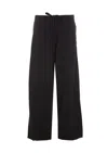 Mm6 Maison Margiela Wide Elasticized Waist Track Pants In Black