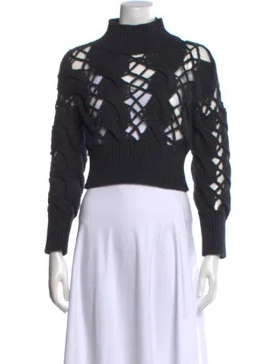 Pre-owned Mm6 Maison Margiela Wool Patterned Sweater W/ Tags In Black