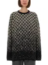 Mm6 Maison Margiela Checkered Pattern Crew Neck Knitwear