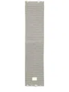 Mm6 Maison Margiela Mm6 By Maison Margiela Textured Knit Wool Scarf With Frayed Edges In Gray