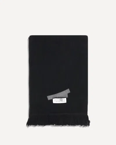 Mm6 Maison Margiela Wool Scarf In Black