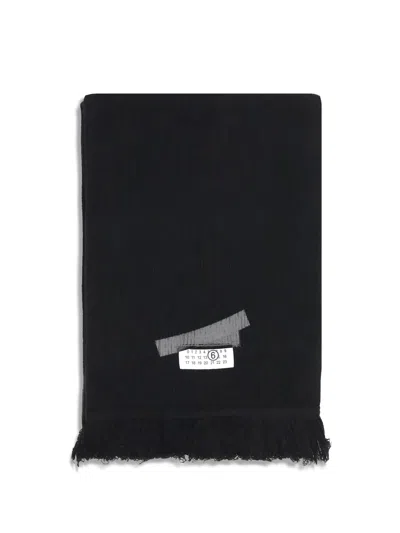 Mm6 Maison Margiela Wool Scarf In Black