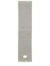 Mm6 Maison Margiela Ribbed Rectangular Scarf Distressed Finish In Gray