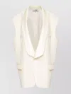 Mm6 Maison Margiela Wool Sleeveless Longline Vest With Shawl Collar In Pink