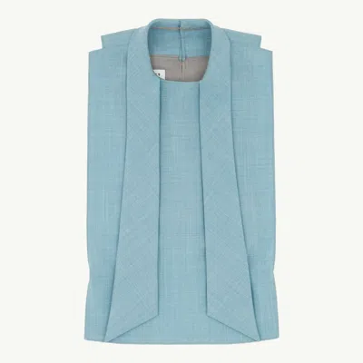 Mm6 Maison Margiela Wool Sleeveless Top In Blue