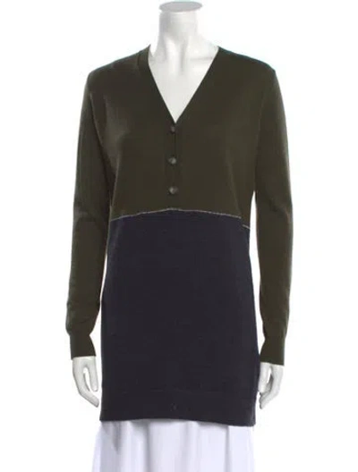 Pre-owned Mm6 Maison Margiela Wool Striped Sweater In Green