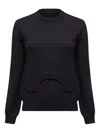 Mm6 Maison Margiela Wool Sweater In Black