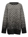 Mm6 Maison Margiela Mm6 By Maison Margiela Gradient Diamond Pattern Wool Pullover In Black
