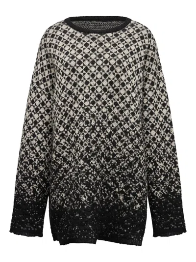 Mm6 Maison Margiela Wool Sweater In Black