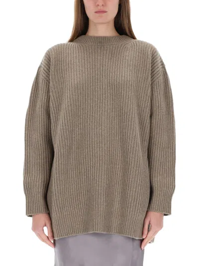 Mm6 Maison Margiela Wool Sweater Dress In Brown