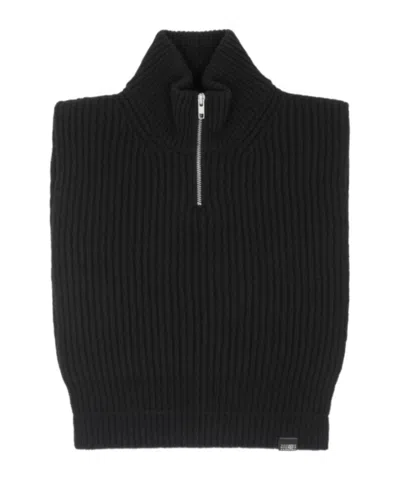 Mm6 Maison Margiela Wool Sweater Vest In Black