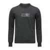 Mm6 Maison Margiela Distressed Dark Grey Knit Sweater In Gray