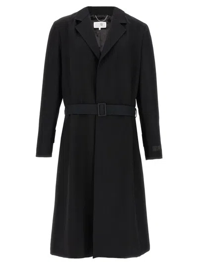 Mm6 Maison Margiela Wool Trench Coat Coats And Trench Coats In Black