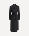 Mm6 Maison Margiela Wool Trenchcoat Enhanced For Movement In Black