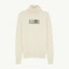 Mm6 Maison Margiela Distressed Crewneck Knitwear With Ribbed Finish In Neutral