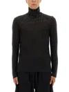 Mm6 Maison Margiela Wool Turtleneck Sweater In Black