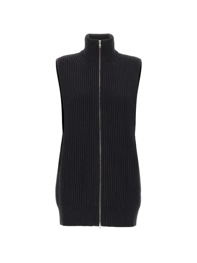Mm6 Maison Margiela Wool Vest In Black