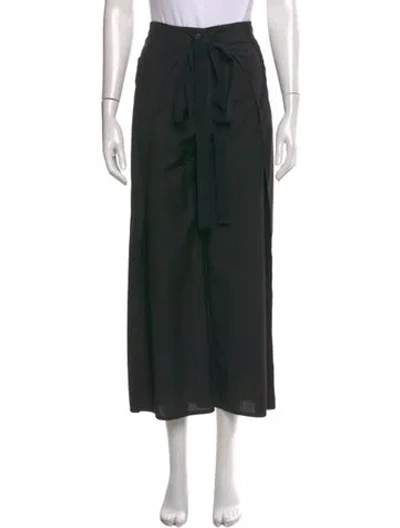 Pre-owned Mm6 Maison Margiela Wool Wide Leg Pants In Black