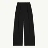 Mm6 Maison Margiela Pinstripe Wool Wide-leg Trousers In Black